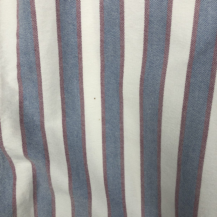 Ralph Lauren YARMOUTH Long Sleeve Button-Down Striped Shirt, Men's Size L cotton pale white type Vintage Second Hand