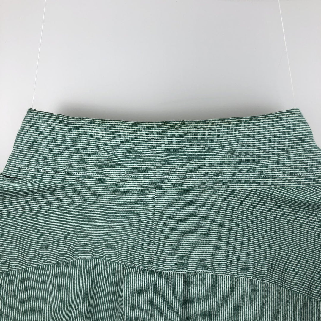 Ralph Lauren YARMOUTH Long Sleeve Button-Down Striped Shirt, Men's Size L cotton green type Vintage Second Hand