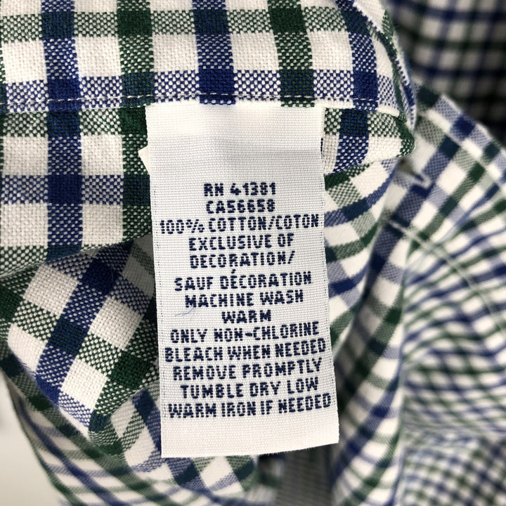 Ralph Lauren long sleeve button down check shirt, men's XL size cotton white type Vintage Second Hand