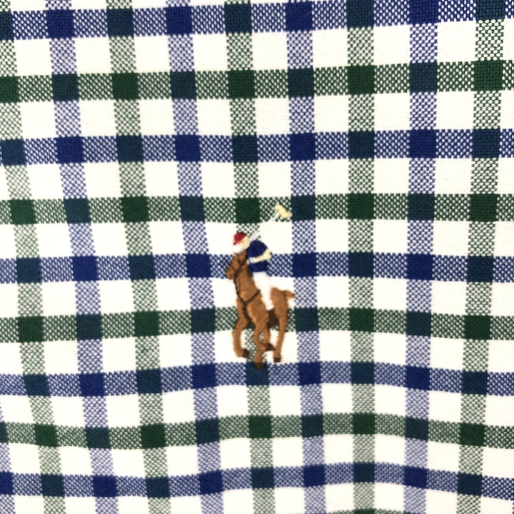 Ralph Lauren long sleeve button down check shirt, men's XL size cotton white type Vintage Second Hand