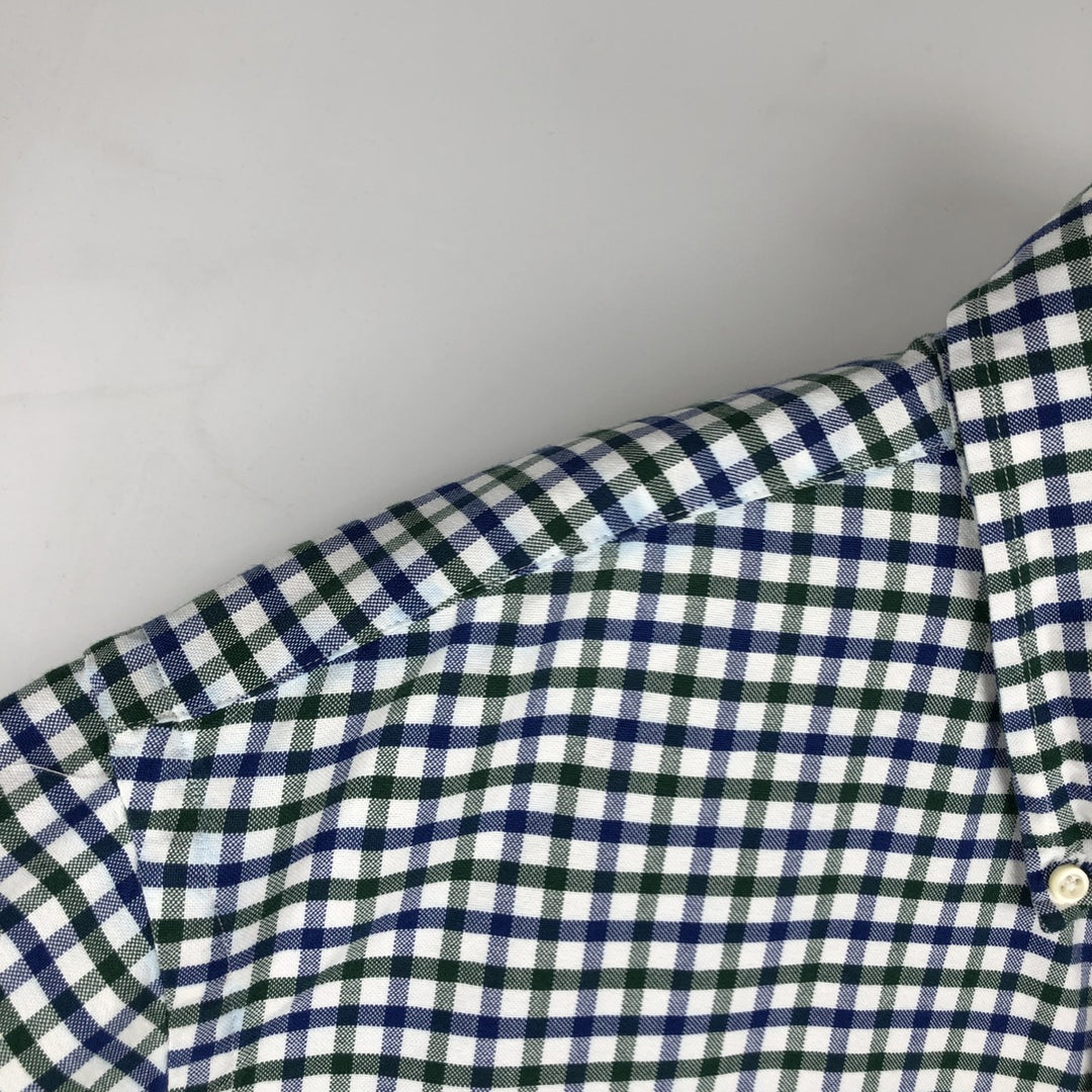 Ralph Lauren long sleeve button down check shirt, men's XL size cotton white type Vintage Second Hand
