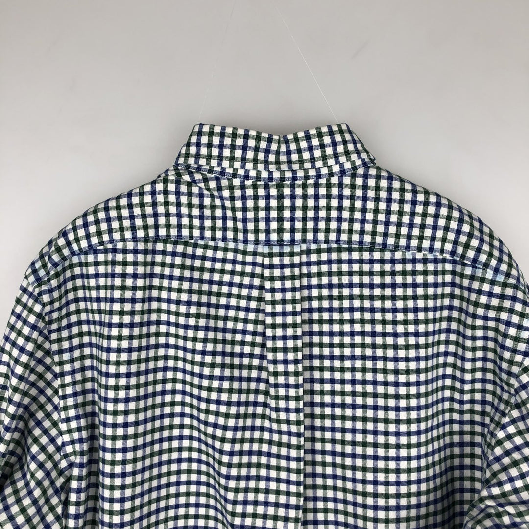 Ralph Lauren long sleeve button down check shirt, men's XL size cotton white type Vintage Second Hand