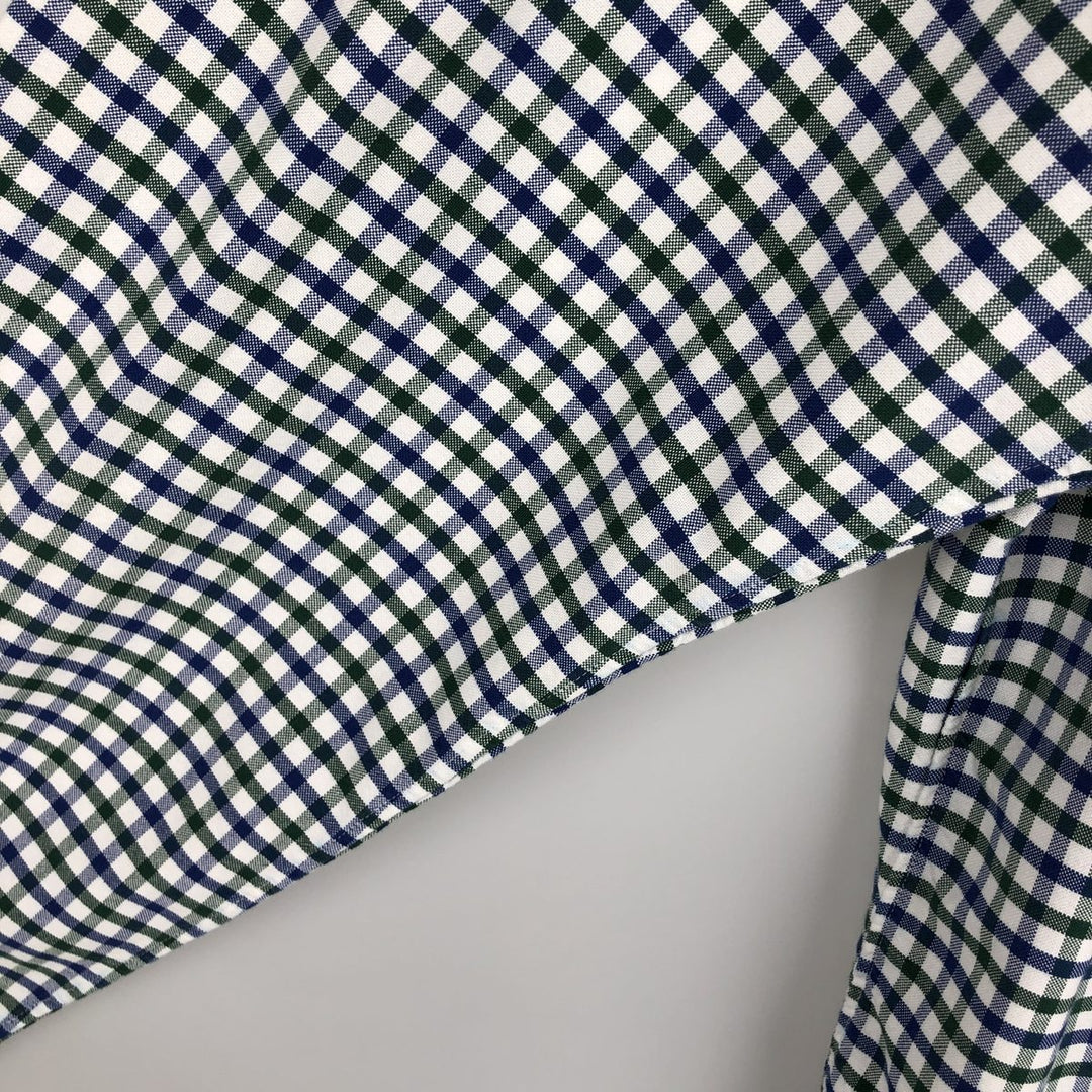 Ralph Lauren long sleeve button down check shirt, men's XL size cotton white type Vintage Second Hand