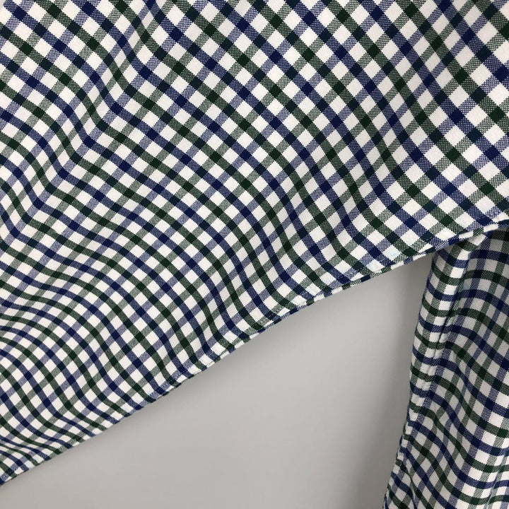 Ralph Lauren long sleeve button down check shirt, men's XL size cotton white type Vintage Second Hand