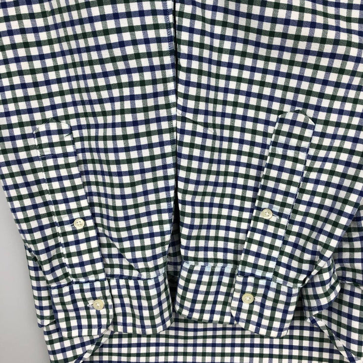 Ralph Lauren long sleeve button down check shirt, men's XL size cotton white type Vintage Second Hand