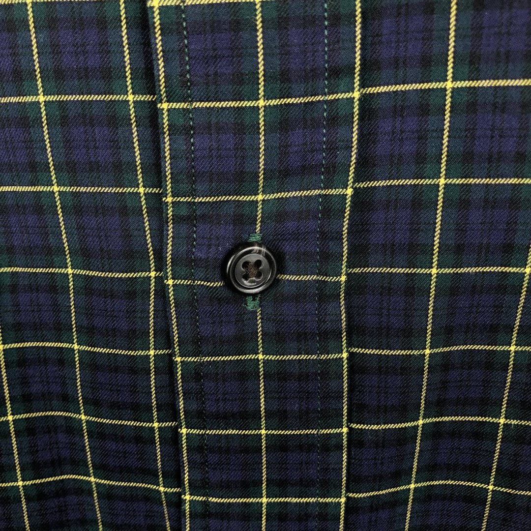 Ralph Lauren Classic Fit Long Sleeve Button Down Check Shirt Men's XL cotton Purple type blue-purple Vintage Second Hand