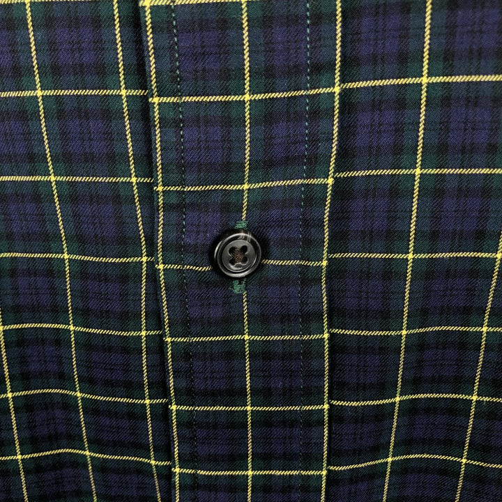 Ralph Lauren Classic Fit Long Sleeve Button Down Check Shirt Men's XL cotton Purple type blue-purple Vintage Second Hand