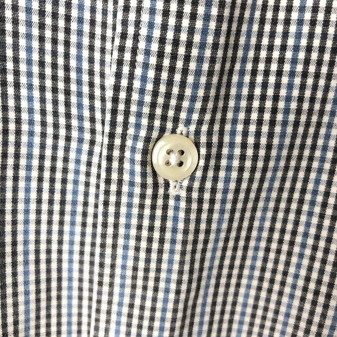 Ralph Lauren MARLOWE long sleeve button down check shirt, men's size M cotton white type Vintage Second Hand