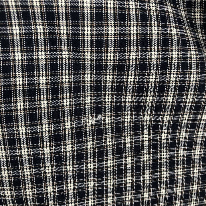 Ralph Lauren Classic Fit Long Sleeve Button Down Check Shirt Men's XL cotton navy blue type Vintage Second Hand