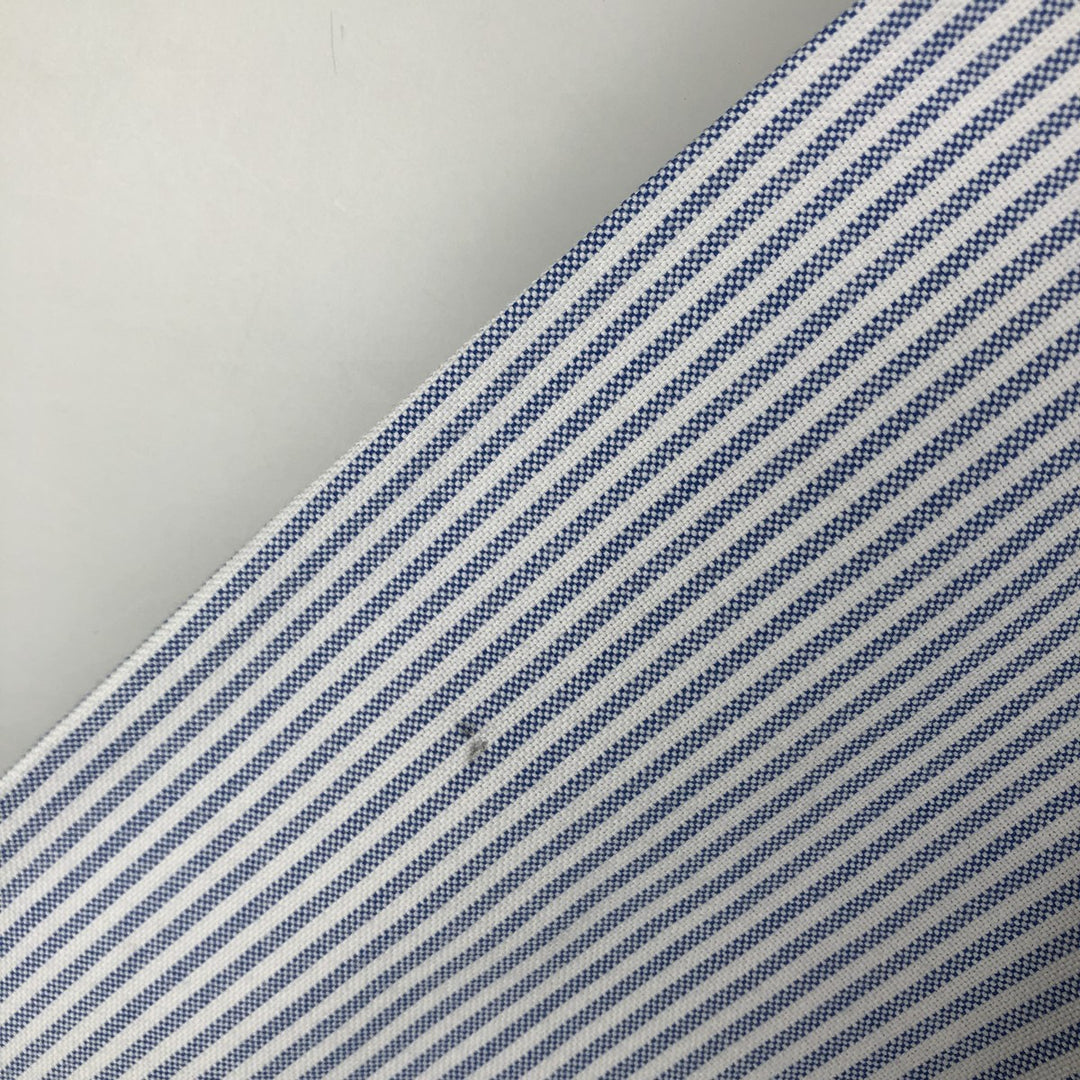 Ralph Lauren THE BIG OXFORD Long-Sleeve Button-Down Striped Shirt, Men's Size L (approx.) cotton white type Vintage Second Hand