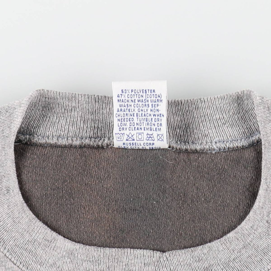 90'S Russell Two-Tone Plain Blank Sweatshirt, Made in USA, Men's Size L (Equivalent), Vintage polyester gray type Vintage Second Hand