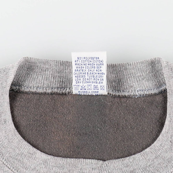 90'S Russell Two-Tone Plain Blank Sweatshirt, Made in USA, Men's Size L (Equivalent), Vintage polyester gray type Vintage Second Hand