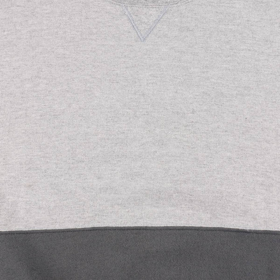 90'S Russell Two-Tone Plain Blank Sweatshirt, Made in USA, Men's Size L (Equivalent), Vintage polyester gray type Vintage Second Hand