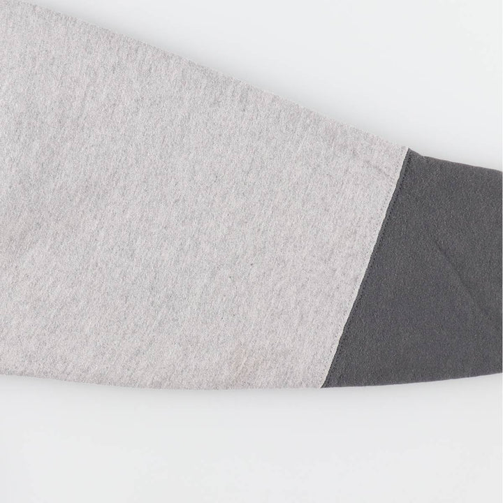90'S Russell Two-Tone Plain Blank Sweatshirt, Made in USA, Men's Size L (Equivalent), Vintage polyester gray type Vintage Second Hand