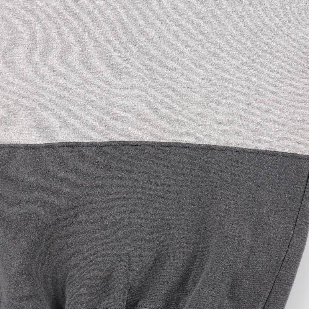90'S Russell Two-Tone Plain Blank Sweatshirt, Made in USA, Men's Size L (Equivalent), Vintage polyester gray type Vintage Second Hand