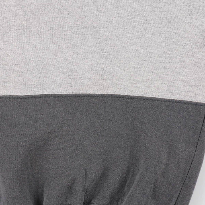 90'S Russell Two-Tone Plain Blank Sweatshirt, Made in USA, Men's Size L (Equivalent), Vintage polyester gray type Vintage Second Hand