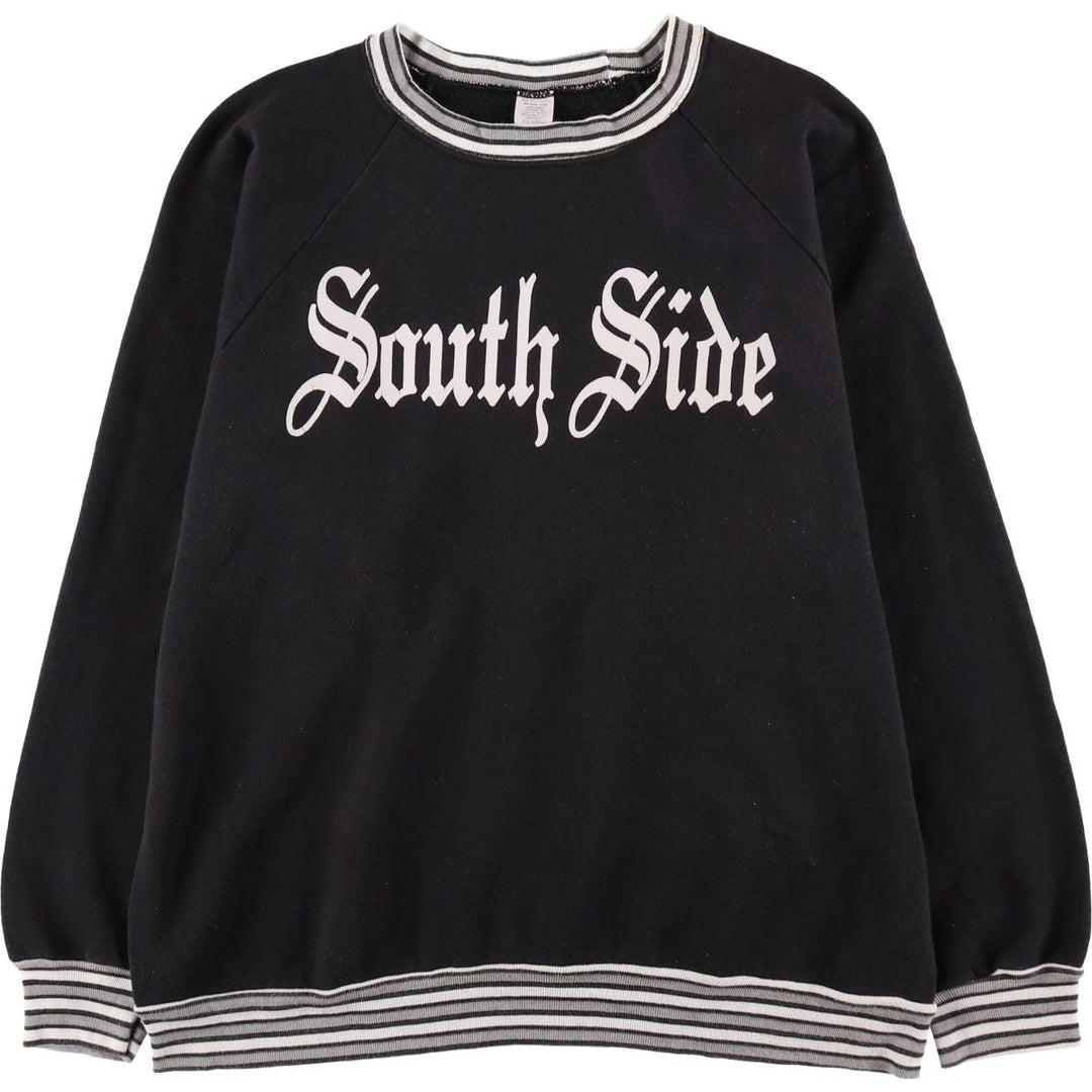 Vintage 80s-90'S printed sweatshirt, made in the USA, men's size XL cotton black type Vintage Second Hand