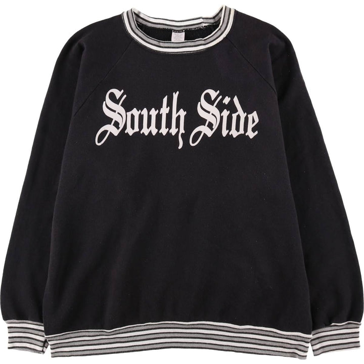 Vintage 80s-90'S printed sweatshirt, made in the USA, men's size XL cotton black type Vintage Second Hand