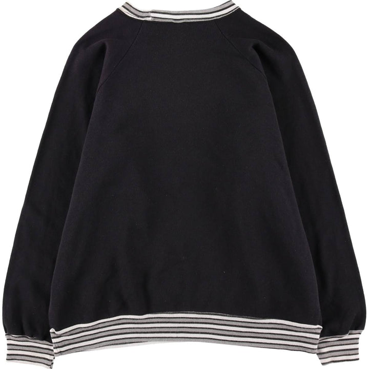 Vintage 80s-90'S printed sweatshirt, made in the USA, men's size XL cotton black type Vintage Second Hand