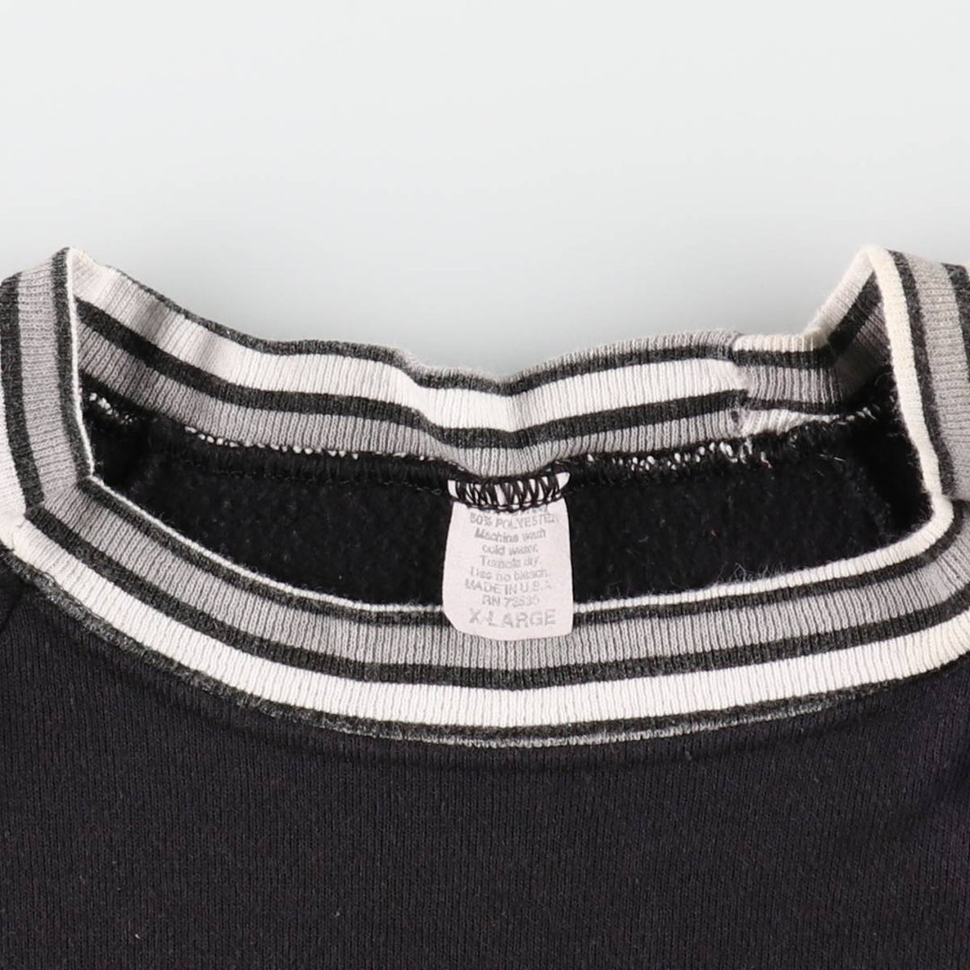 Vintage 80s-90'S printed sweatshirt, made in the USA, men's size XL cotton black type Vintage Second Hand
