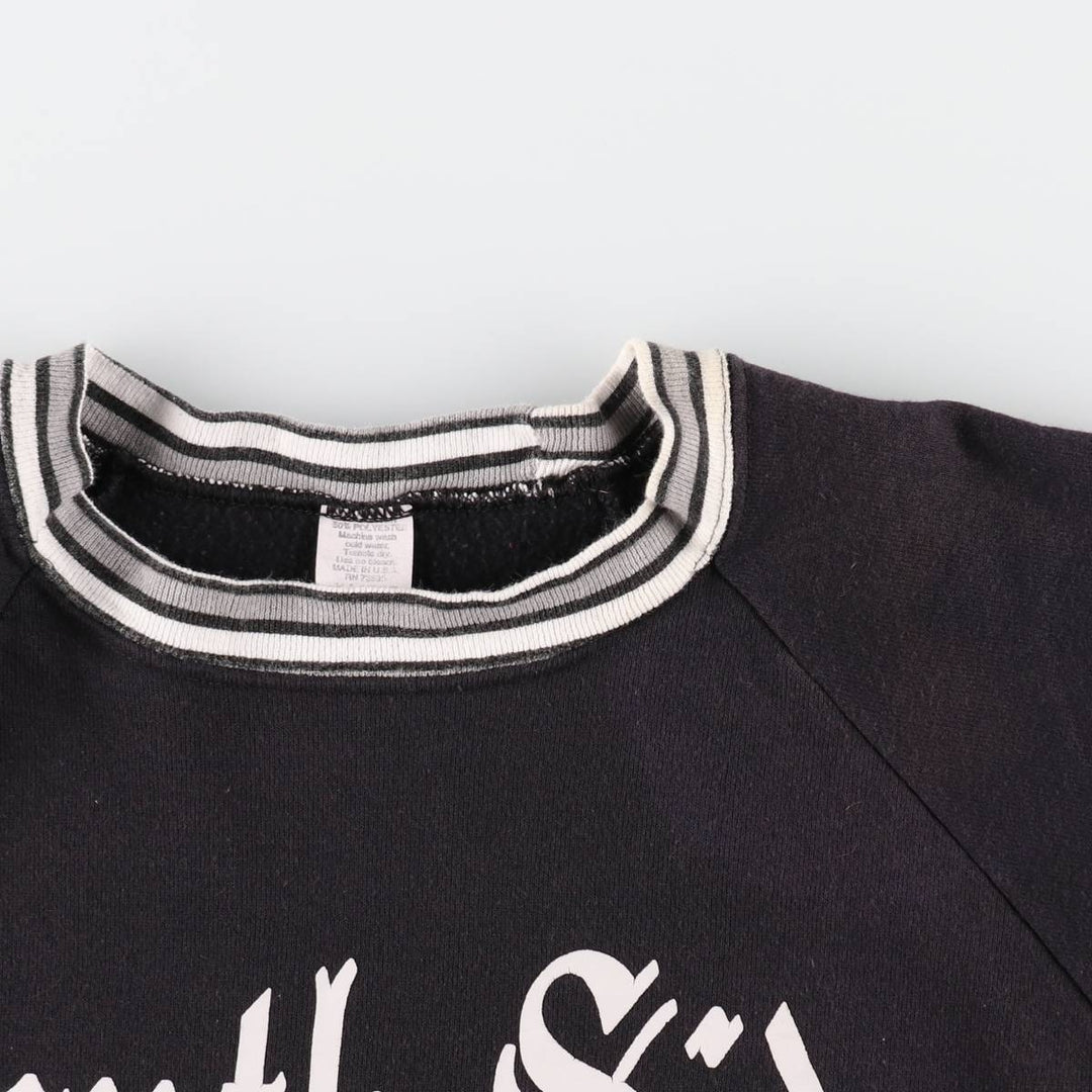 Vintage 80s-90'S printed sweatshirt, made in the USA, men's size XL cotton black type Vintage Second Hand
