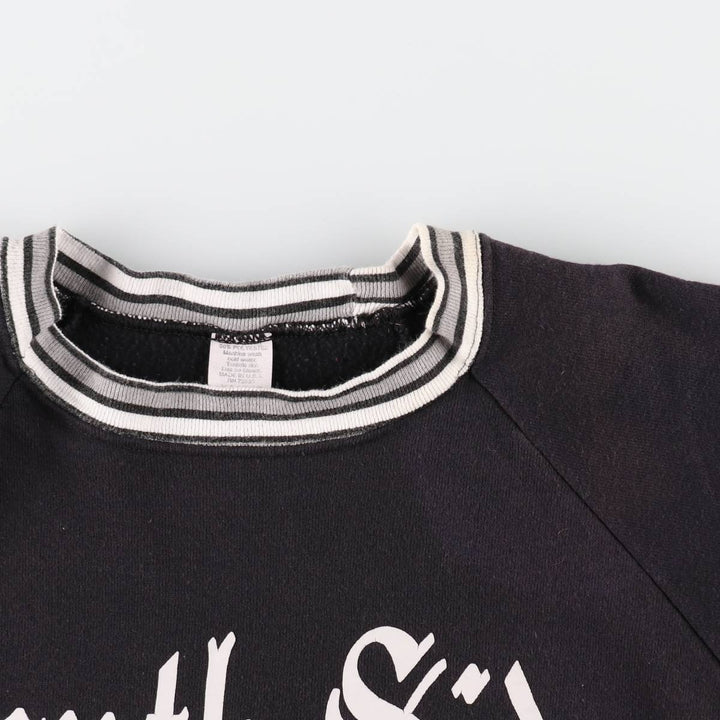 Vintage 80s-90'S printed sweatshirt, made in the USA, men's size XL cotton black type Vintage Second Hand