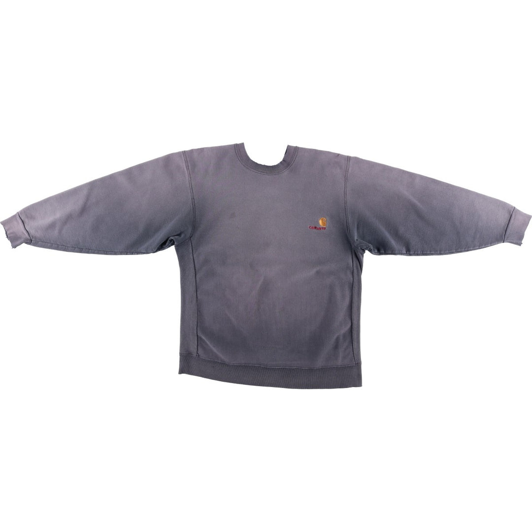 80s-90'S Carhartt Logo Sweatshirt, Men's Size L (approx.), Vintage unclear gray type Vintage Second Hand