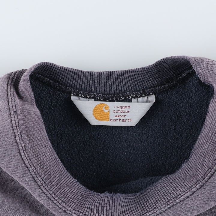 80s-90'S Carhartt Logo Sweatshirt, Men's Size L (approx.), Vintage unclear gray type Vintage Second Hand