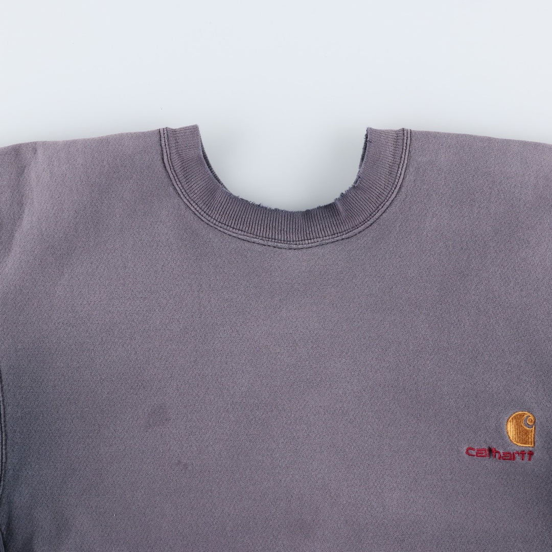 80s-90'S Carhartt Logo Sweatshirt, Men's Size L (approx.), Vintage unclear gray type Vintage Second Hand