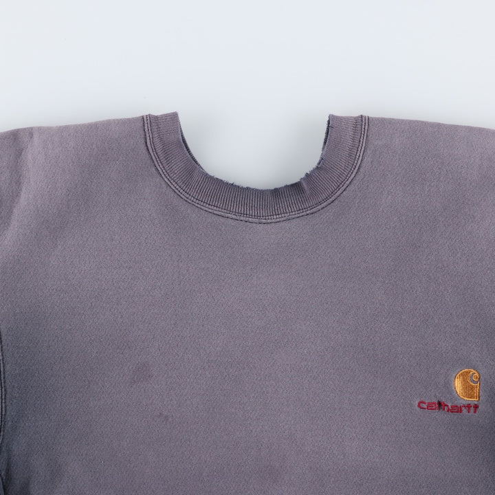 80s-90'S Carhartt Logo Sweatshirt, Men's Size L (approx.), Vintage unclear gray type Vintage Second Hand
