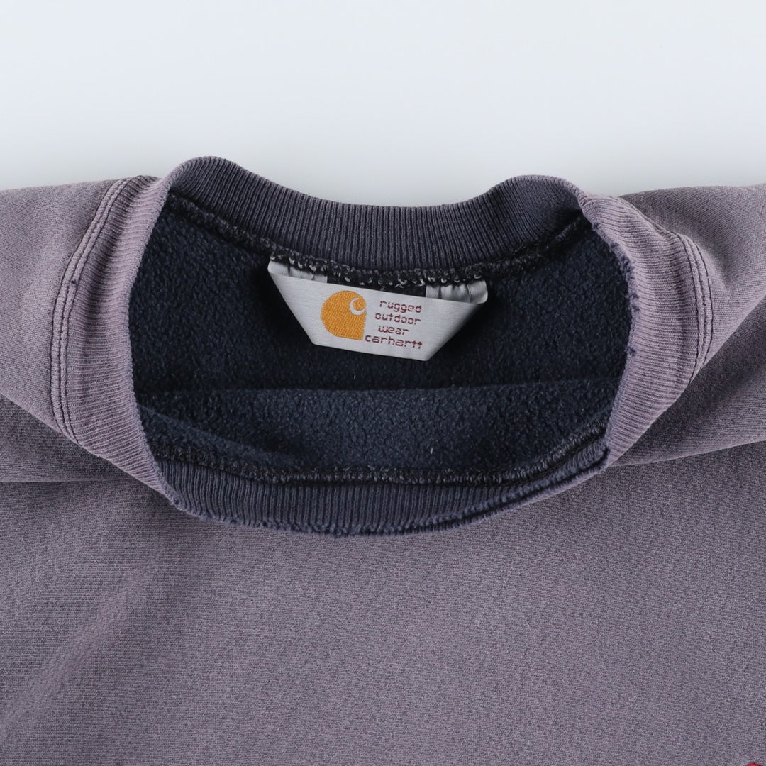 80s-90'S Carhartt Logo Sweatshirt, Men's Size L (approx.), Vintage unclear gray type Vintage Second Hand
