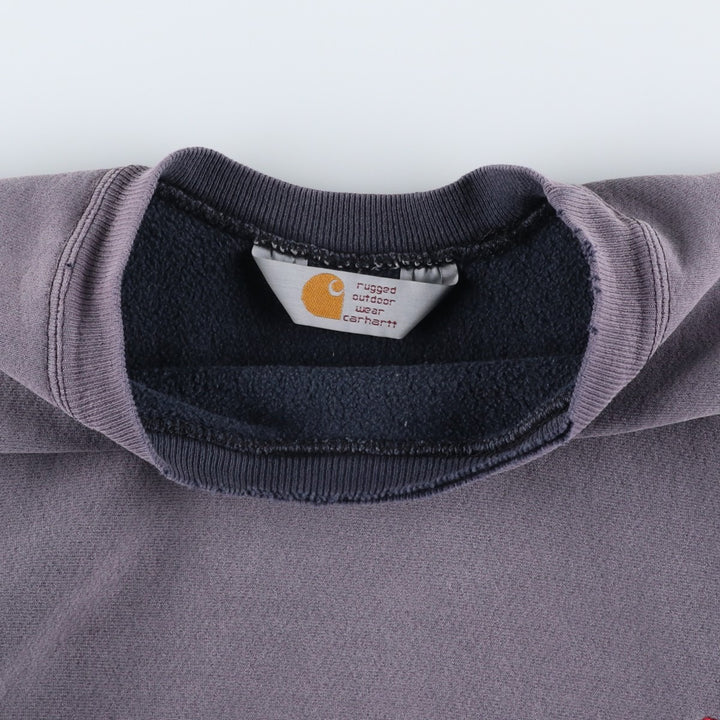 80s-90'S Carhartt Logo Sweatshirt, Men's Size L (approx.), Vintage unclear gray type Vintage Second Hand