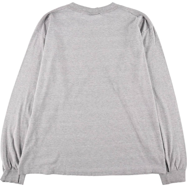 Disney Store Nightmare Before Christmas Skull Pattern Character Print Long-Sleeve T-Shirt (Men's Size L) cotton gray type Vintage Second Hand