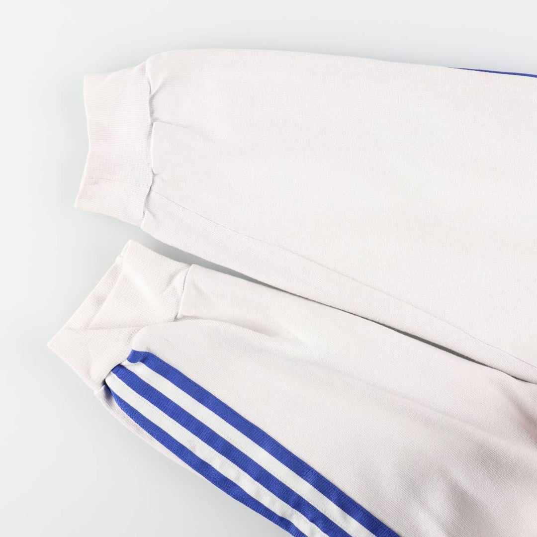 80s-90'S Adidas Trefoil Logo Crazy Pattern Long-Sleeve Rugby Shirt, Men's Size L (Equivalent), Vintage cotton blue type Vintage Second Hand