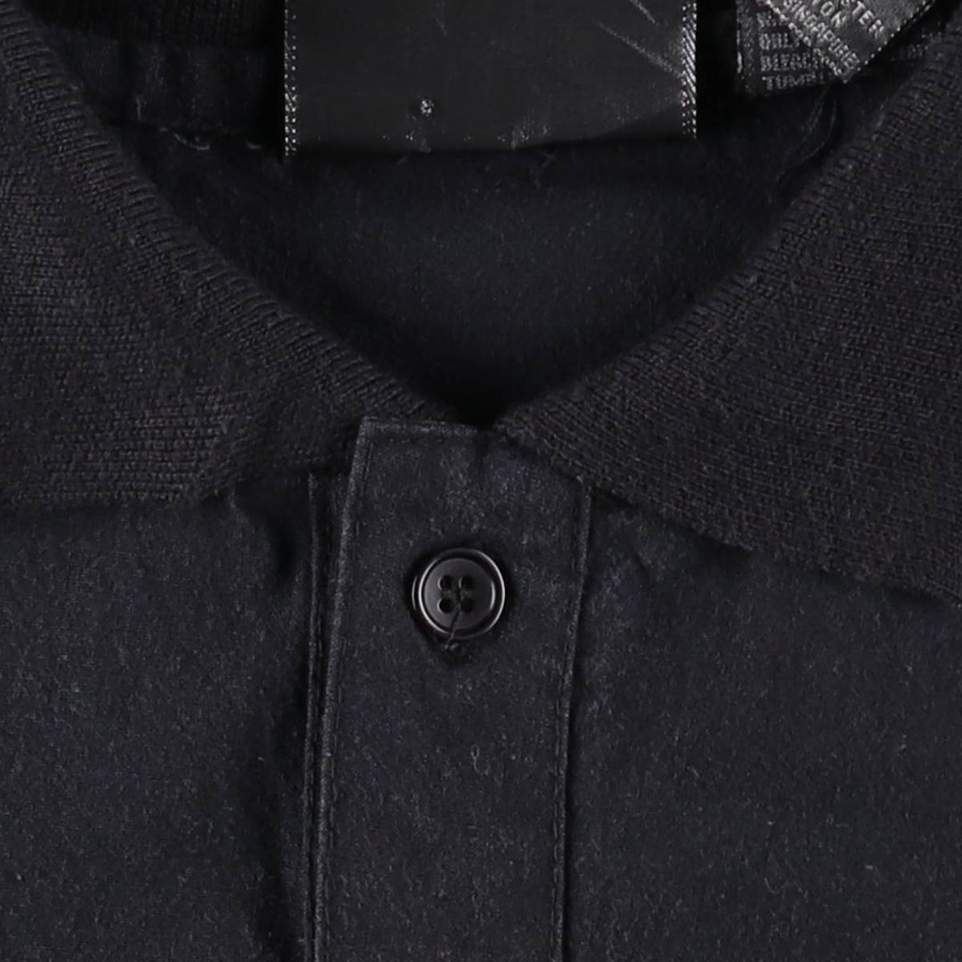 Playboy long-sleeved polo shirt with color blocking, men's size L equivalent. polyester black type Vintage Second Hand