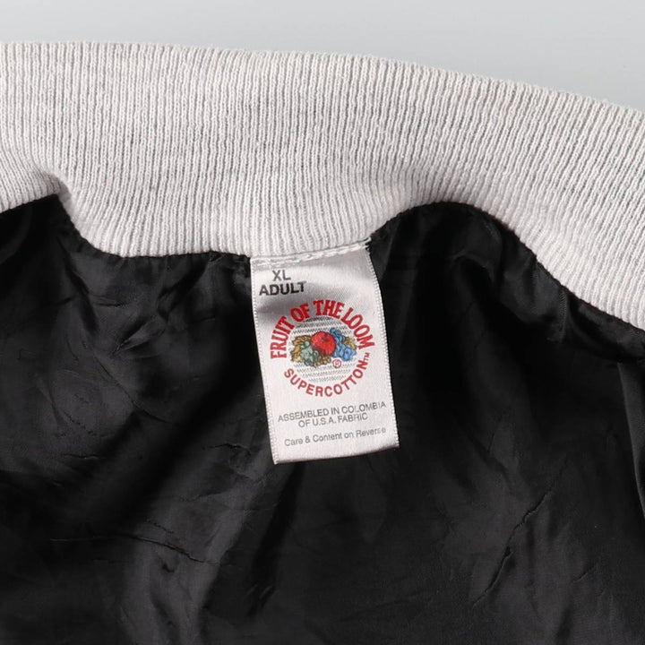 90s-00'S Fruit of the Loom Cocker Spaniel Dog Print Sweatshirt Varsity Jacket (Men's XL equivalent) cotton gray type Vintage Second Hand