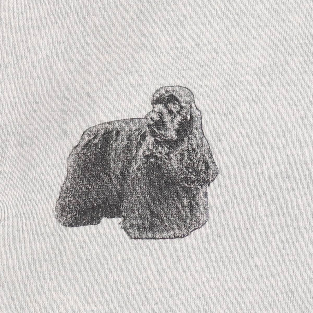 90s-00'S Fruit of the Loom Cocker Spaniel Dog Print Sweatshirt Varsity Jacket (Men's XL equivalent) cotton gray type Vintage Second Hand