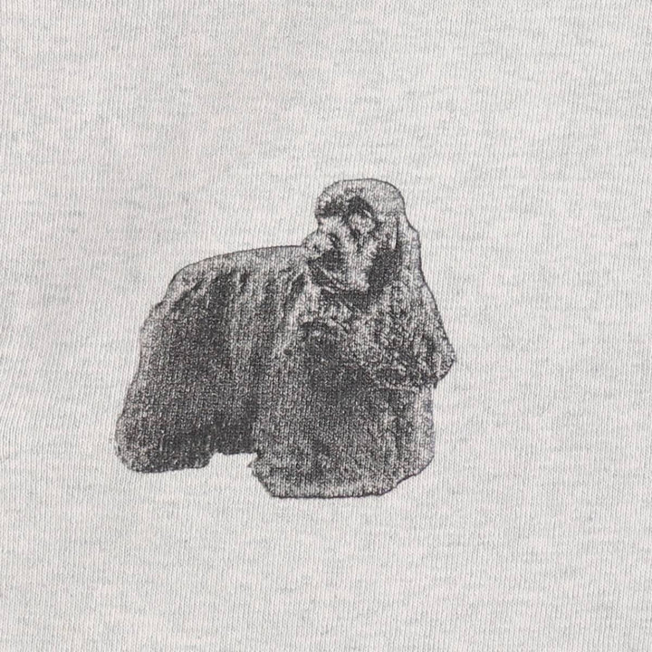 90s-00'S Fruit of the Loom Cocker Spaniel Dog Print Sweatshirt Varsity Jacket (Men's XL equivalent) cotton gray type Vintage Second Hand