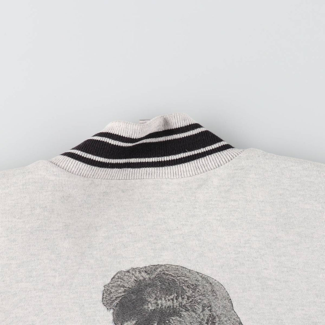 90s-00'S Fruit of the Loom Cocker Spaniel Dog Print Sweatshirt Varsity Jacket (Men's XL equivalent) cotton gray type Vintage Second Hand