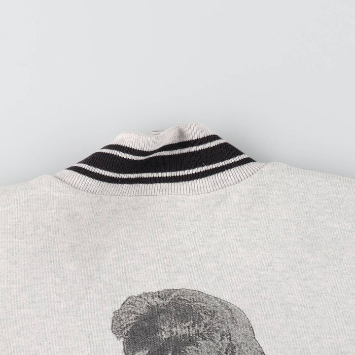 90s-00'S Fruit of the Loom Cocker Spaniel Dog Print Sweatshirt Varsity Jacket (Men's XL equivalent) cotton gray type Vintage Second Hand