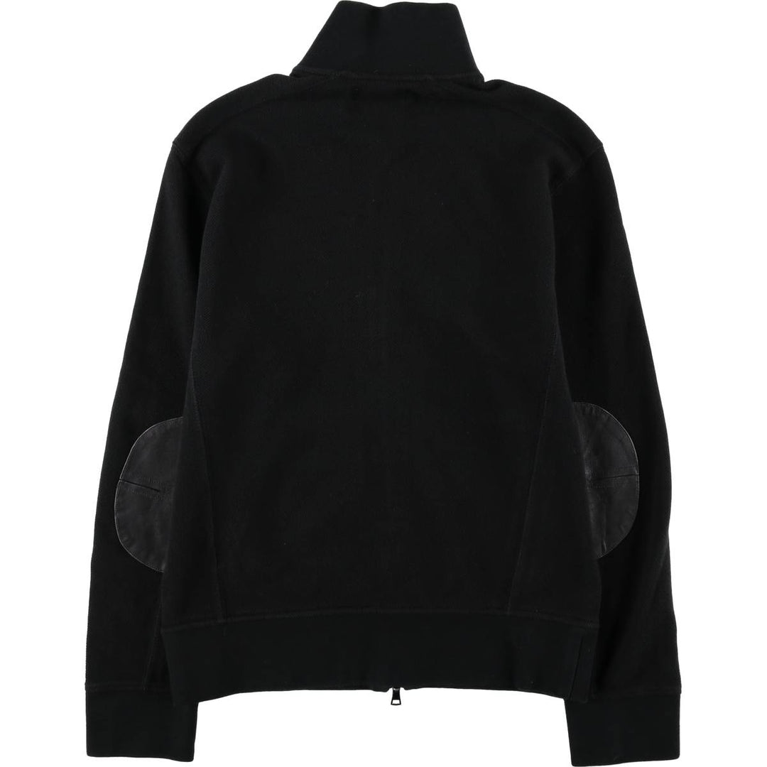 Ralph Lauren POLO by Ralph Lauren Piqué Big Pony Full-Zip Sweatshirt (Men's Size M) cotton black type Vintage Second Hand