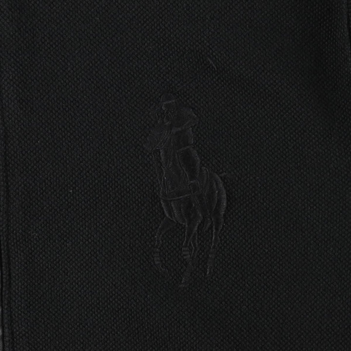Ralph Lauren POLO by Ralph Lauren Piqué Big Pony Full-Zip Sweatshirt (Men's Size M) cotton black type Vintage Second Hand
