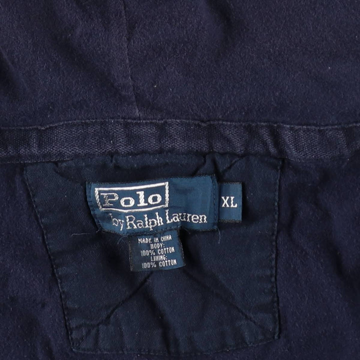 Ralph Lauren POLO by Ralph Lauren Thermal Sweat Full-Zip Hoodie, Men's XL cotton navy blue type Vintage Second Hand