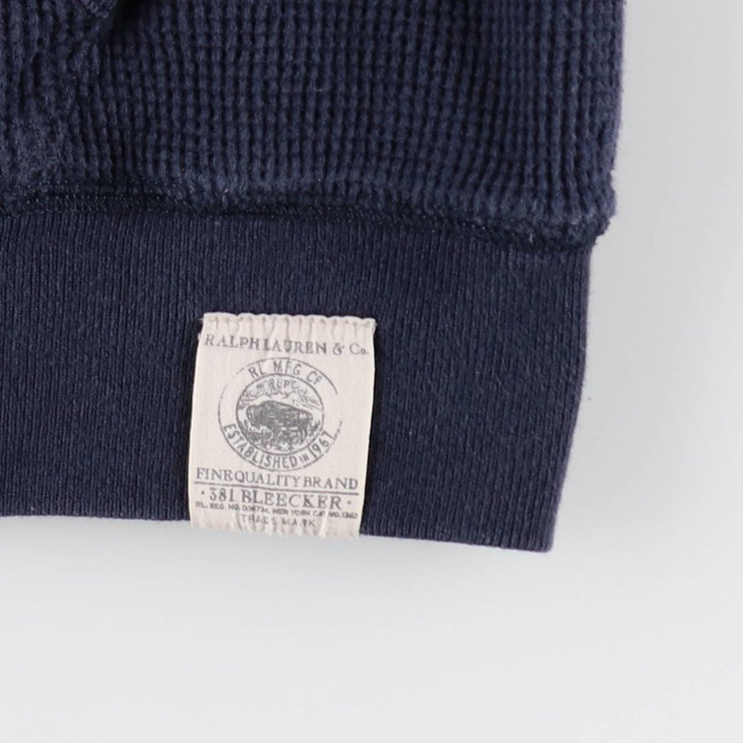 Ralph Lauren POLO by Ralph Lauren Thermal Sweat Full-Zip Hoodie, Men's XL cotton navy blue type Vintage Second Hand