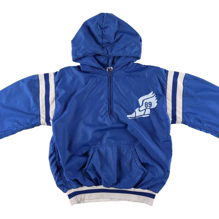 1990'S Russell Double-Faced Anorak Parka, Made in USA, Men's Size L (Equivalent), Vintage Nylon blue type Vintage Second Hand