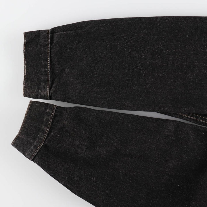 90s-00'S Guess Black Denim Jacket, Made in USA, Men's XXL equivalent, Vintage cotton black type Vintage Second Hand