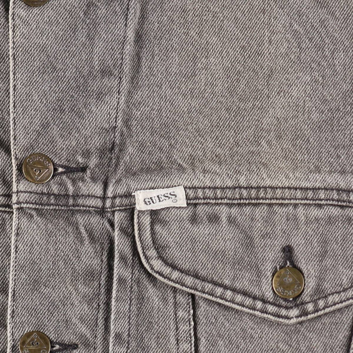 90'S Guess BY GEORGES MARCIANO denim jacket, made in the USA, men's size L, vintage cotton gray type Vintage Second Hand