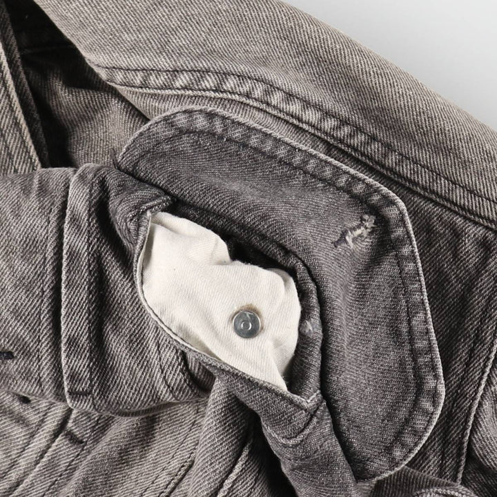 90'S Guess BY GEORGES MARCIANO denim jacket, made in the USA, men's size L, vintage cotton gray type Vintage Second Hand