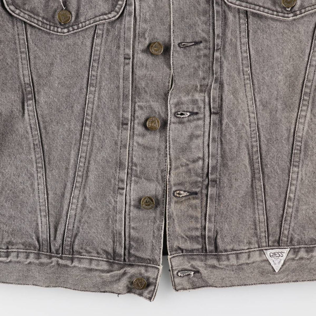 90'S Guess BY GEORGES MARCIANO denim jacket, made in the USA, men's size L, vintage cotton gray type Vintage Second Hand