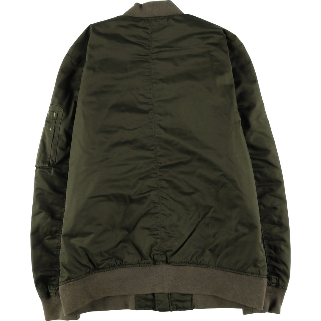 Abercrombie and Fitch MA-1 type padded military flight jacket, men's size XL. polyester Khaki type Vintage Second Hand